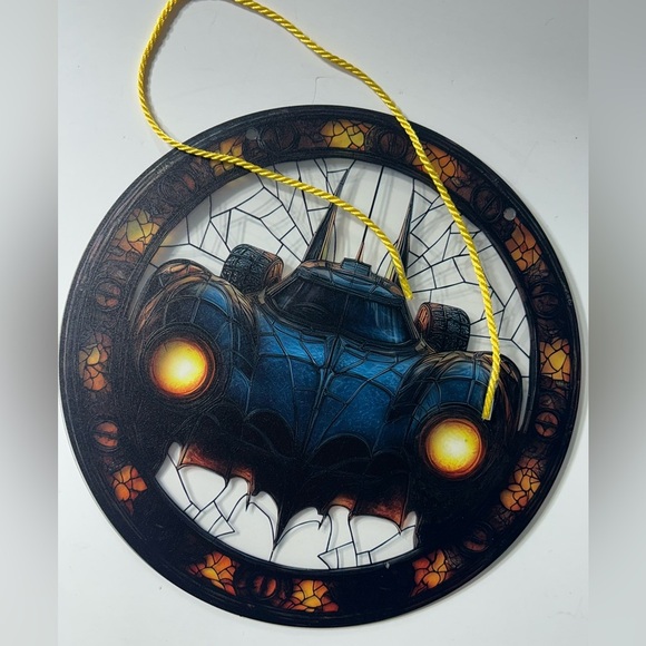 Faux Acrylic Stained Glass Batman / Batmobile Art 🦇 - Picture 5 of 6